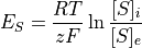 \begin{equation}
    E_S = \frac{RT}{zF}\ln\frac{[S]_i}{[S]_e}  \nonumber
\end{equation}